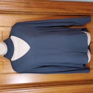 Final Touch Dark Blue Grey Long Sleeve Top Size Medium